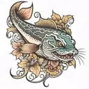 catfish tattoo design idea