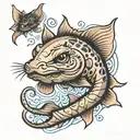 catfish tattoo design idea