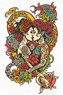 Lesbian tattoo design idea