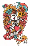 Lesbian tattoo design idea