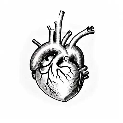  human heart with kintsugi elements tattoo design idea