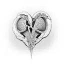 kintsugi human heart tattoo design idea