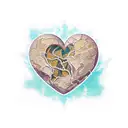 kintsugi heart tattoo design idea