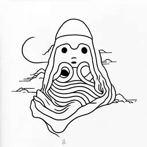 No Face, Spirited Away, Studio Ghibli, Minimal tattoo design idea