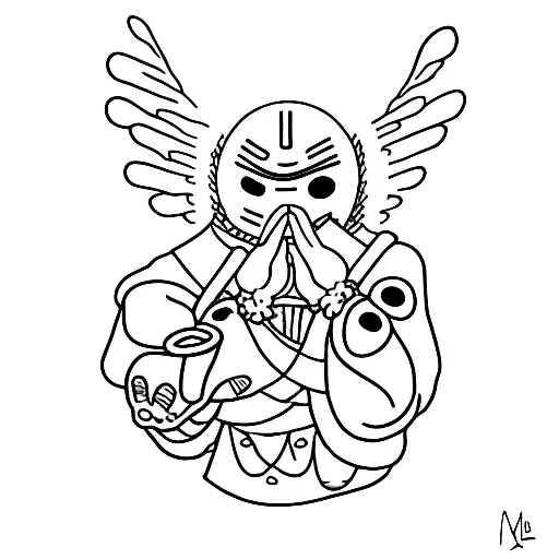 no face, Ghibli, spirited away tattoo design idea