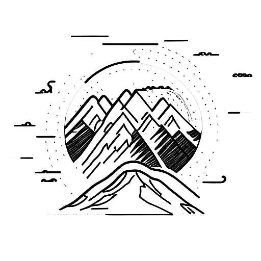 Teton mountain range from Grand Teton to Mount Moran tattoo design idea