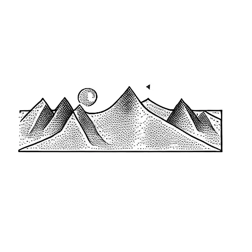 a mountain range tattoo design idea