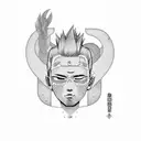 shikamaru nara with his shadows tattoo design idea