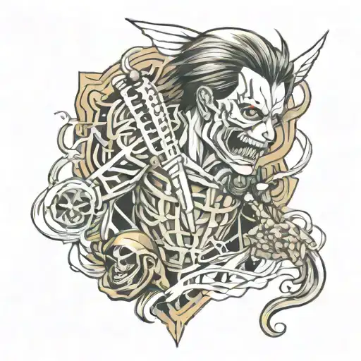 Attack on titan tattoo sleeve tattoo design tattoo design idea