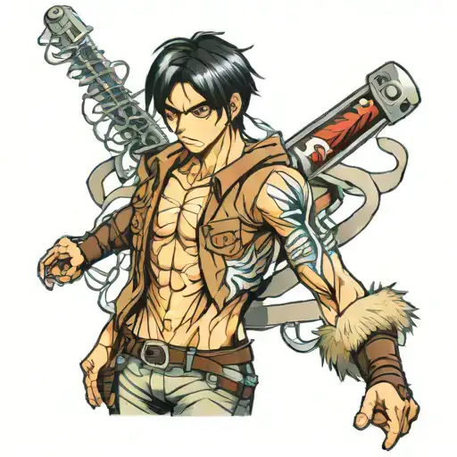 Attack on titan eren yeager tattoo design idea
