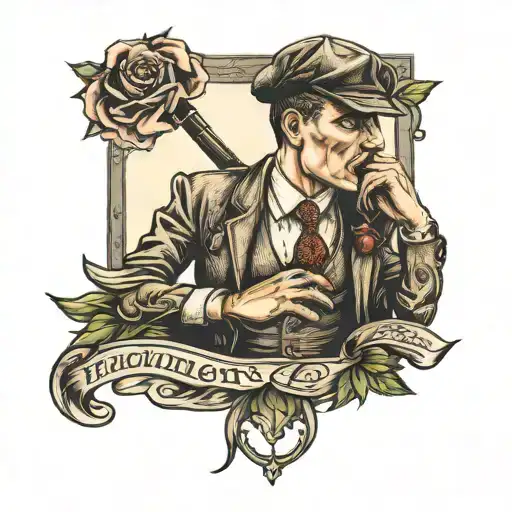 Peaky Blinders on leg tattoo tattoo design idea