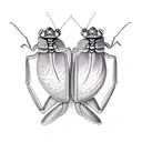 praying mantis tattoo design idea