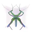 praying mantis tattoo design idea