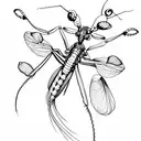 praying mantis tattoo design idea