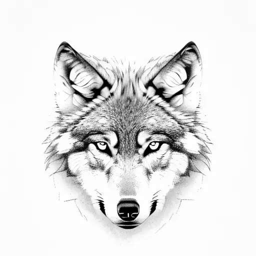 wolf im wald tattoo design idea