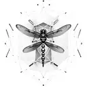 mechanical dragonfly  tattoo design idea