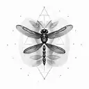 mechanical dragonfly  tattoo design idea