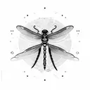 mechanical dragonfly  tattoo design idea