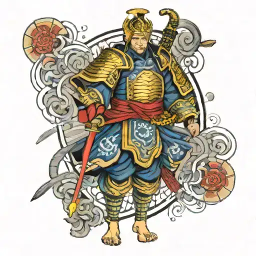  full armor of god tattoo design idea