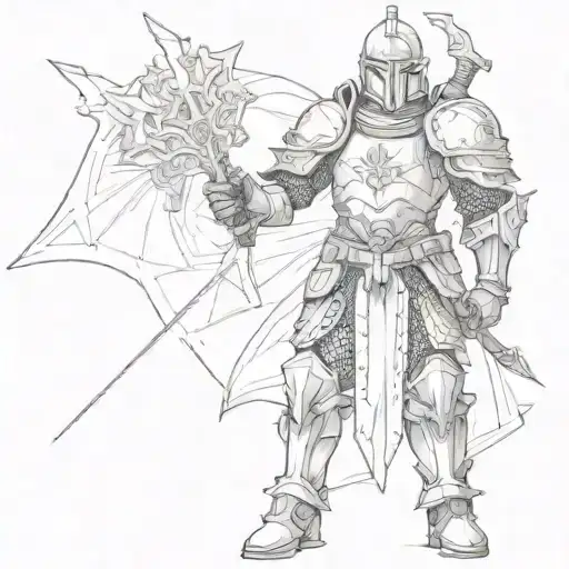  full armor of god tattoo design idea