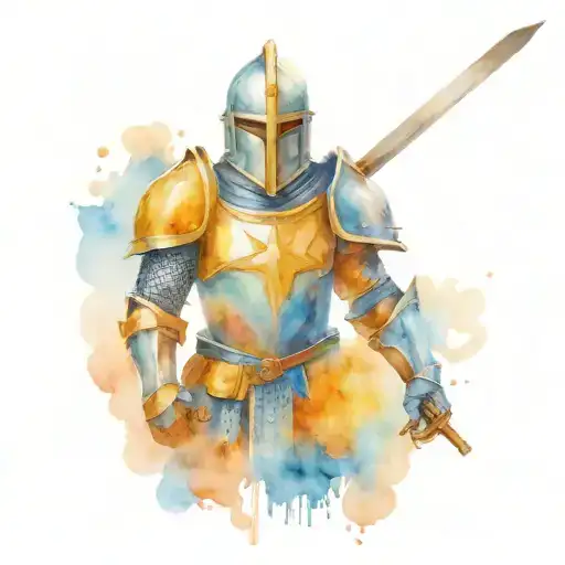  full armor of god tattoo design idea