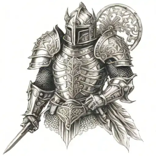  full armor of god tattoo design idea