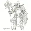  full armor of god tattoo design idea