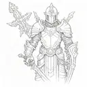  full armor of god tattoo design idea