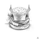 Everything bagel tattoo design idea