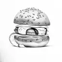 Everything bagel tattoo design idea