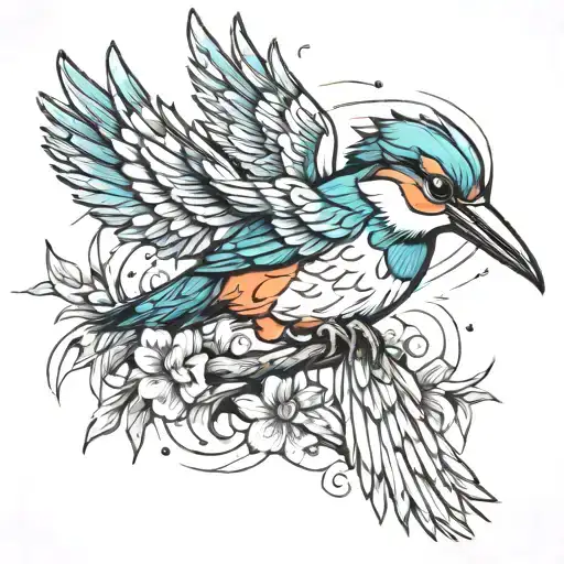 Kingfisher  tattoo design idea