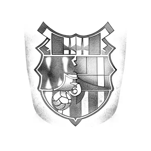 messi with barcelona logo  tattoo design idea