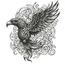 A phoenix rising from the ashes, symbolizing the resilience and strength found in both sports and emotional struggles tattoo design idea