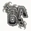 jersey with name erik and number 24 composed entirely tattoo design idea