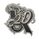 jersey with name erik and number 24 composed entirely tattoo design idea