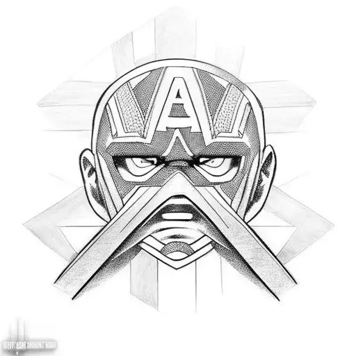 captain america tattoo design idea