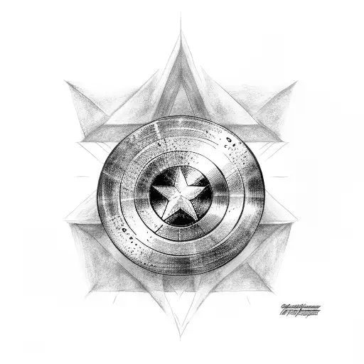 captain america tattoo design idea