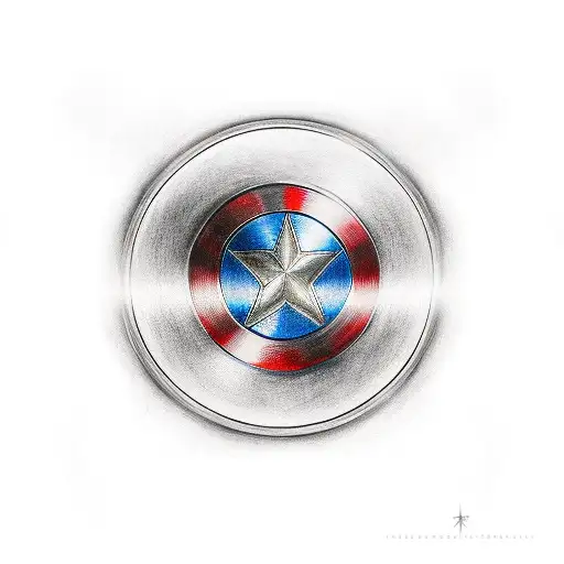 captain america tattoo design idea