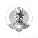 captain america tattoo design idea