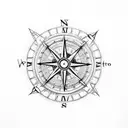 a steampunk compass  tattoo design idea
