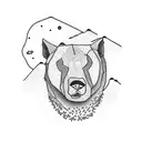 sleeping bear dunes tattoo design idea