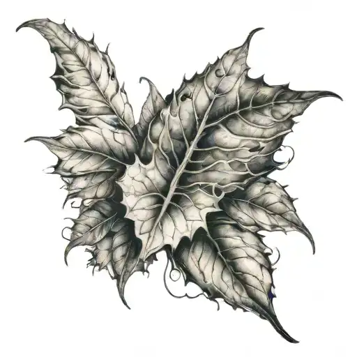 leaf dream trap tattoo design idea