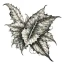 leaf dream trap tattoo design idea