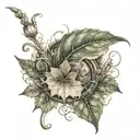 leaf dream trap tattoo design idea