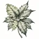 leaf dream trap tattoo design idea