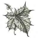 leaf dream trap tattoo design idea