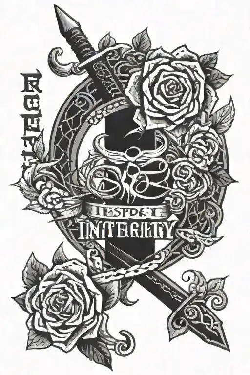 respect integrity honor tattoo design idea