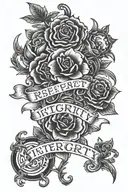 respect integrity honor tattoo design idea