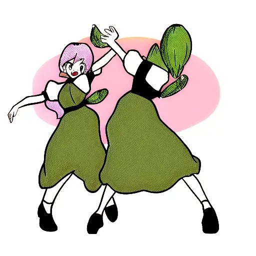 dancing pickle  tattoo design idea