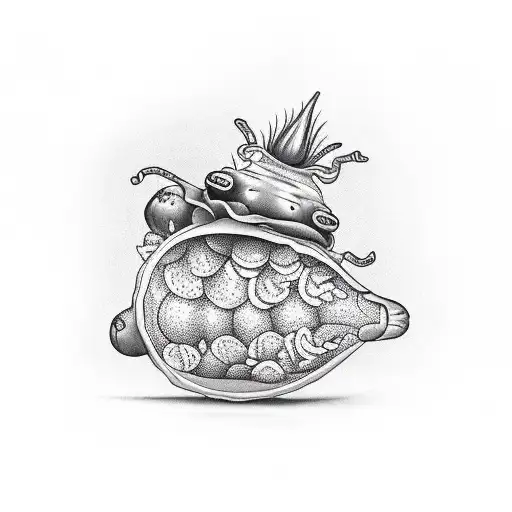 dancing pickle  tattoo design idea